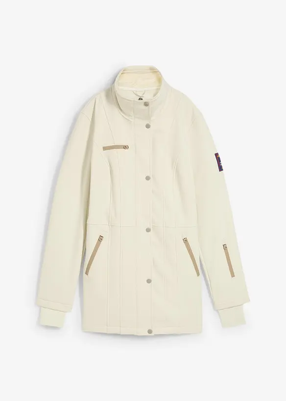 Lange stretch softshell jas, waterafstotend, bonprix