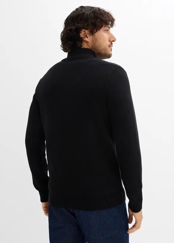 Vest met opstaande kraag en gerecycled katoen, bonprix