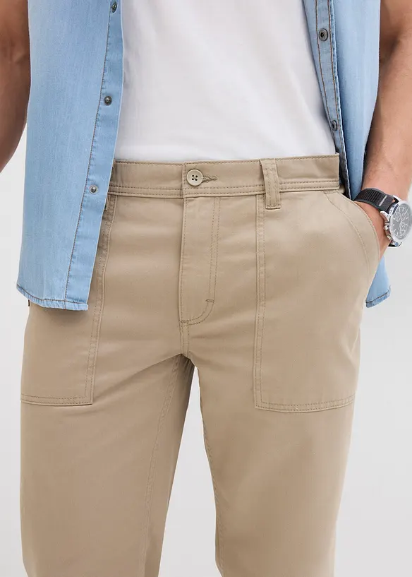 Lange bermuda van katoen, regular fit, bonprix