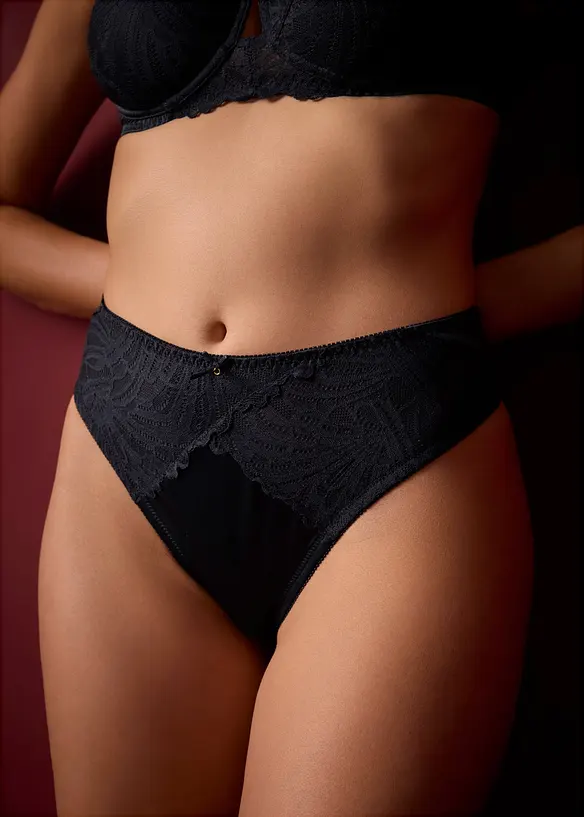 Maxi string met glanzend materiaal (set van 2), bonprix