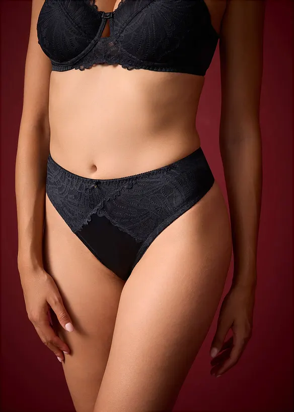 Maxi string met glanzend materiaal (set van 2), bonprix