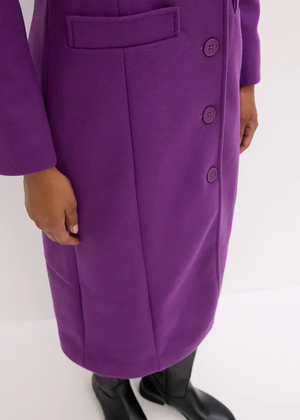Lange jas in wollen look, bonprix