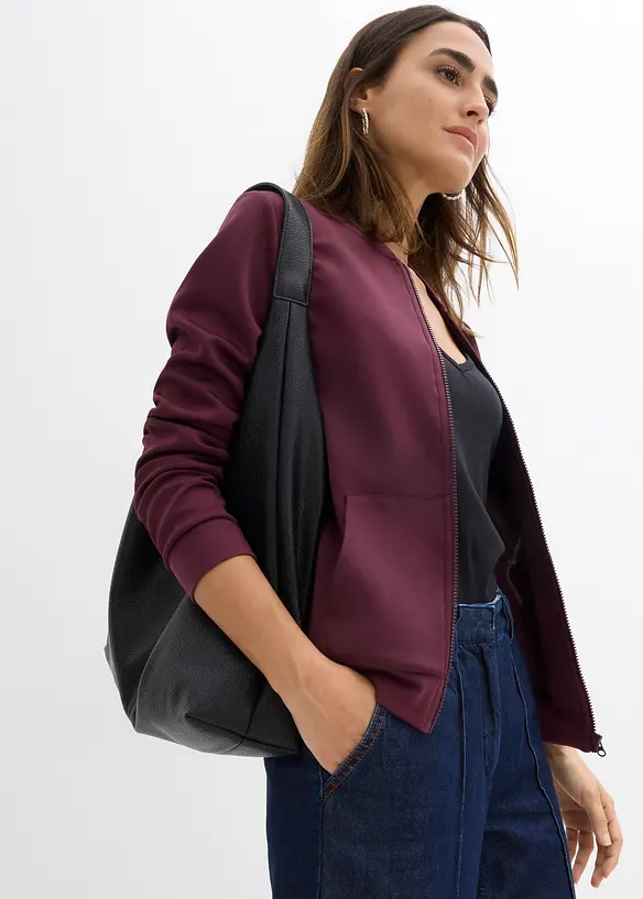Sweatvest van scuba met ritssluiting, bonprix