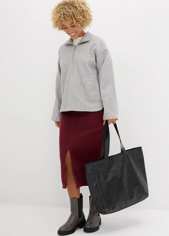 Oversized fleece trui, bonprix
