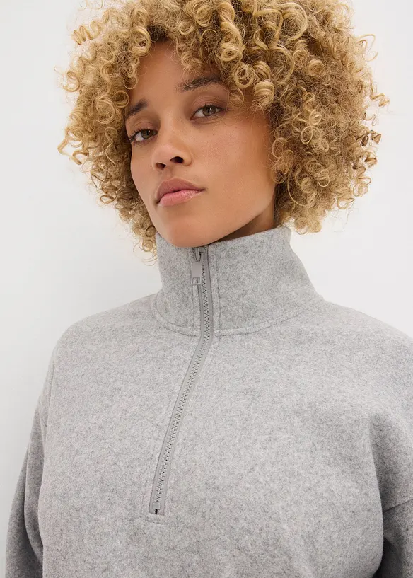 Oversized fleece trui, bonprix