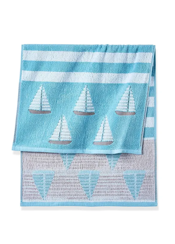 Handdoek met zeilboten, bonprix