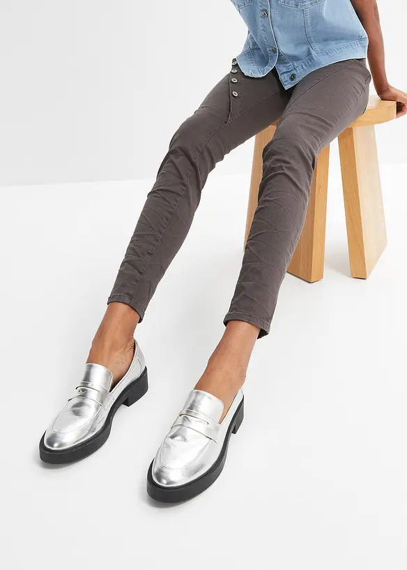 Twill broek van elastische katoenmix, bonprix