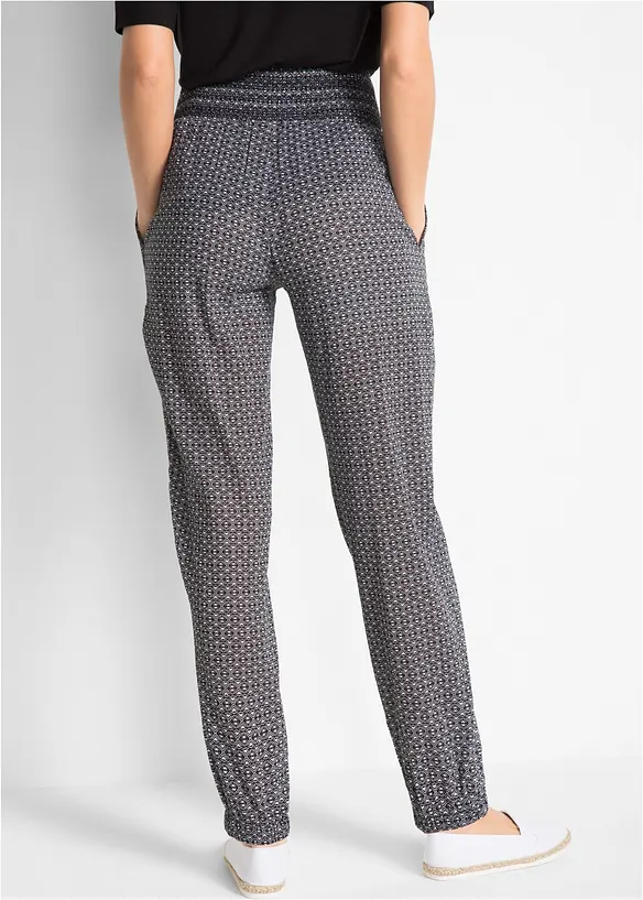 Harembroek van crinkle stof, bonprix