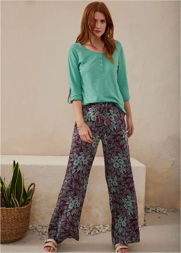 Palazzo broek van soepele viscose, bonprix