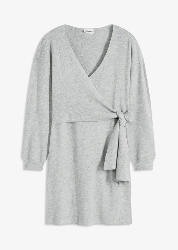 Gebreide jurk in wikkellook, bonprix