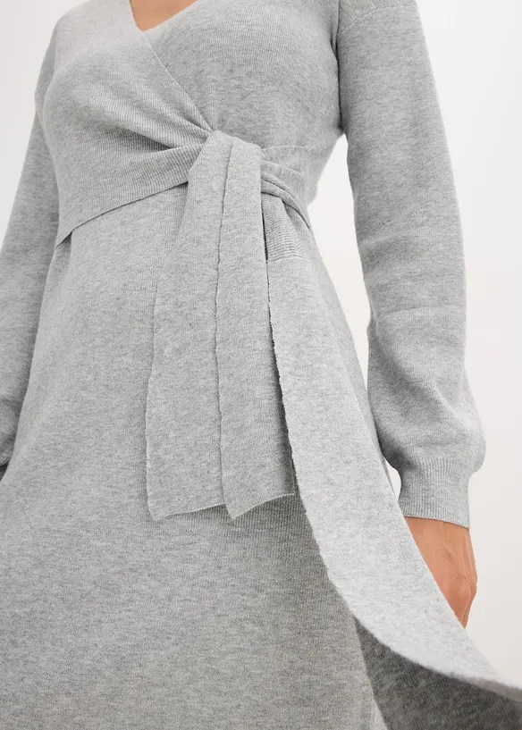 Gebreide jurk in wikkellook, bonprix