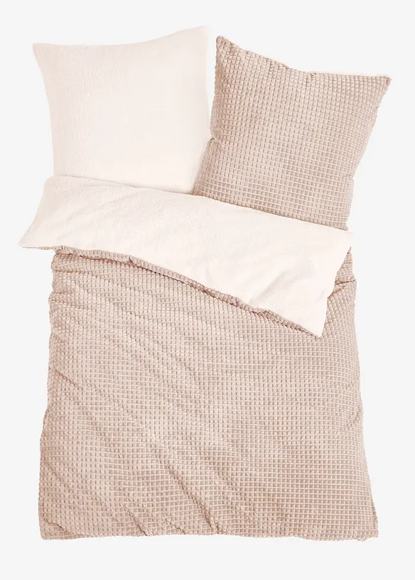 Cashmere touch dekbedovertrek met structuureffect, bonprix
