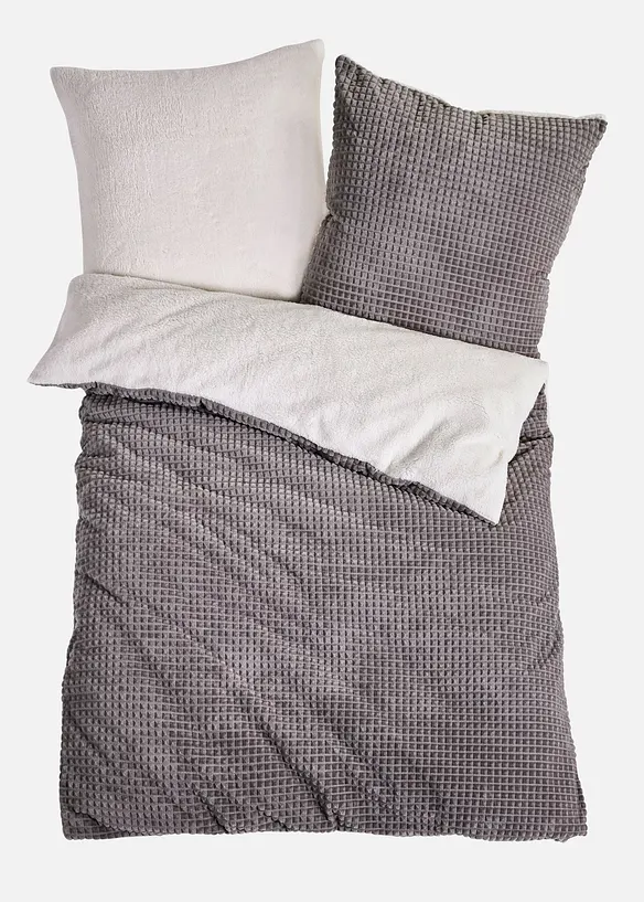 Cashmere touch dekbedovertrek met structuureffect, bonprix