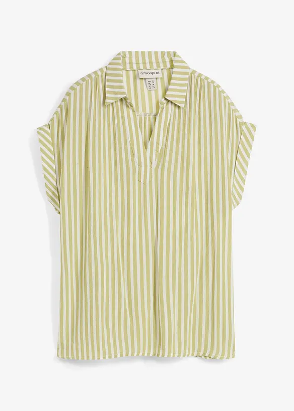 Blouse van soepele viscose, korte mouw, bonprix