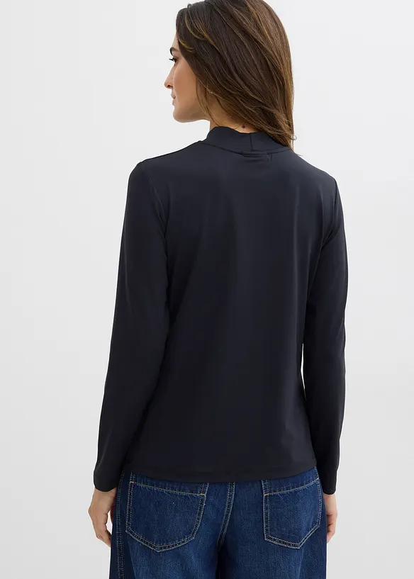 Longsleeve met opstaande kraag, bonprix