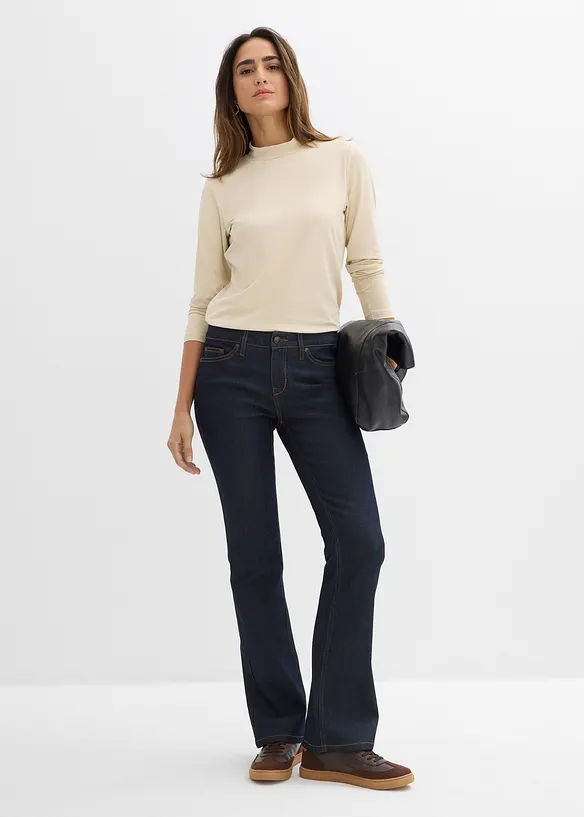 Longsleeve met opstaande kraag, bonprix
