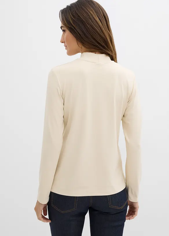 Longsleeve met opstaande kraag, bonprix
