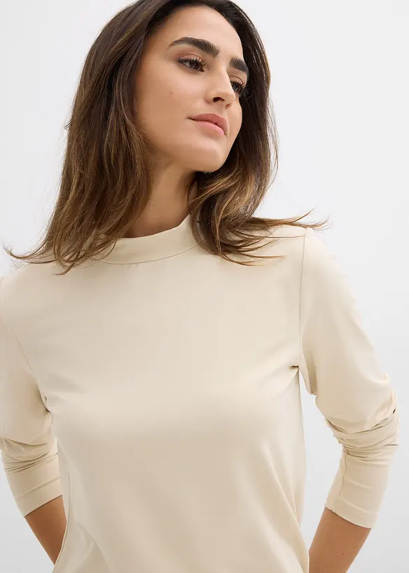 Longsleeve met opstaande kraag, bonprix