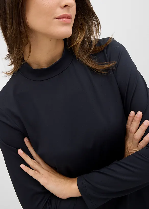 Longsleeve met opstaande kraag, bonprix