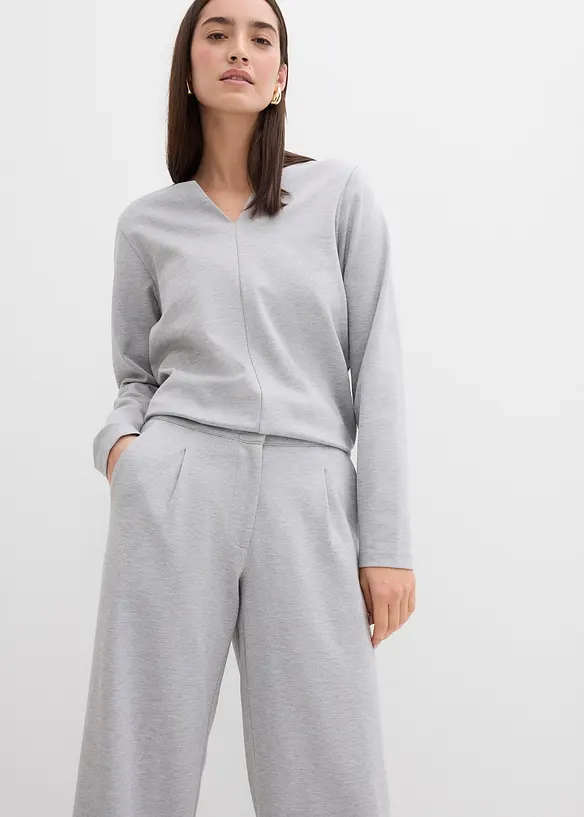 Relax broek met wijde pijpen van viscose-mix, bonprix