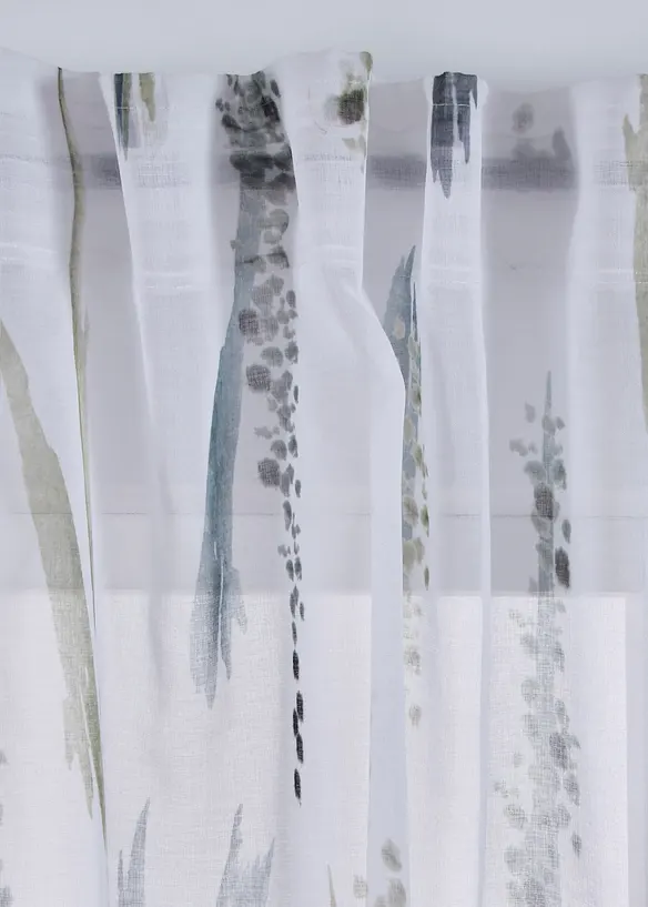 Transparant gordijn met gerecycled polyester (1 stuk), bonprix