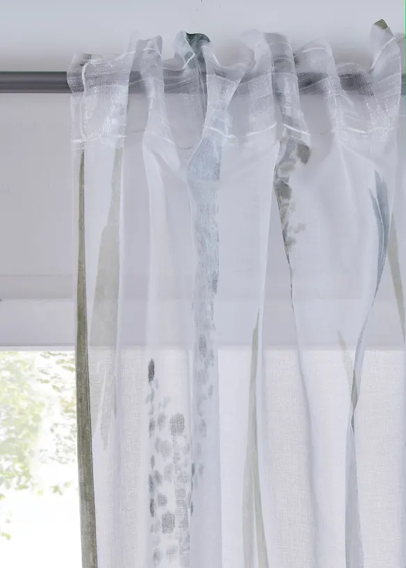 Transparant gordijn met gerecycled polyester (1 stuk), bonprix