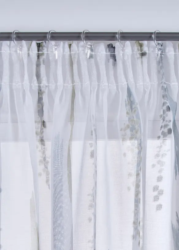 Transparant gordijn met gerecycled polyester (1 stuk), bonprix