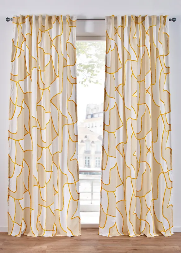 Gordijn met grafisch design (1 set), bonprix