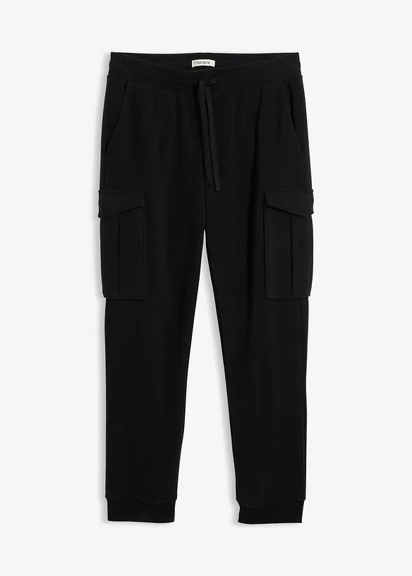 Cargo broek van fleece, regular fit, bonprix