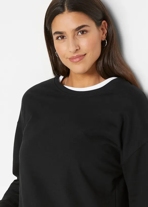 Sweater met zijsplitten, bonprix
