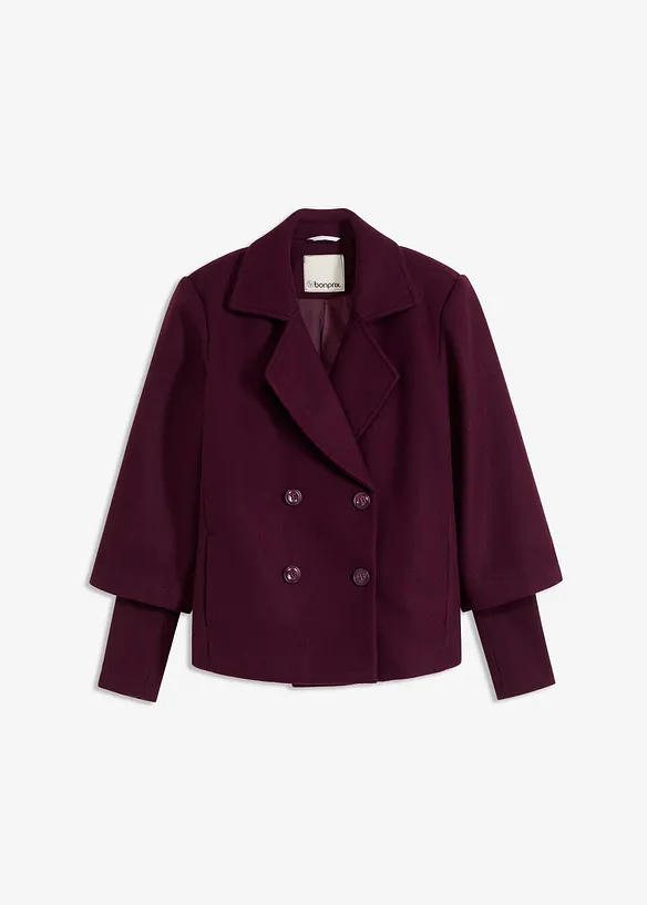 Peacoat met gebreide mouwen, bonprix