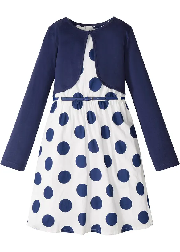 Meisjes jurk, riem en bolero (3-dlg. set), bonprix