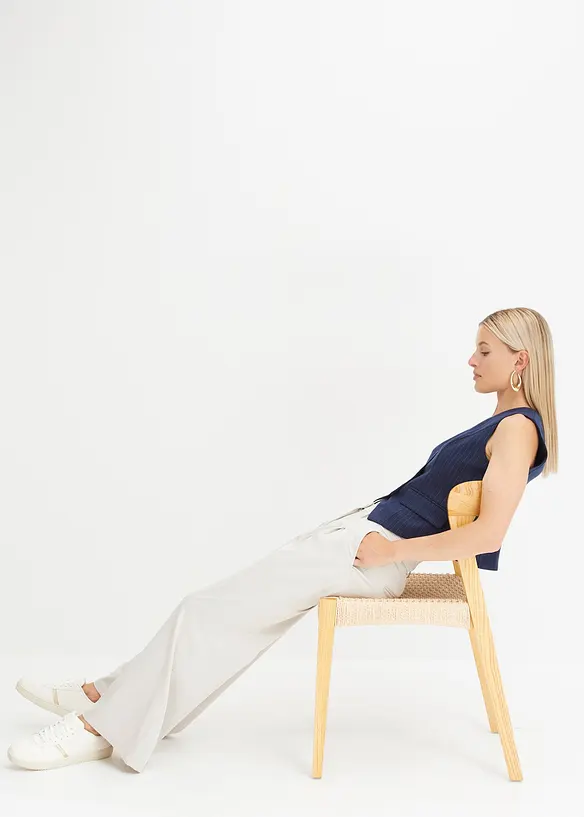 Wijd uitlopende broek met high waist, bonprix