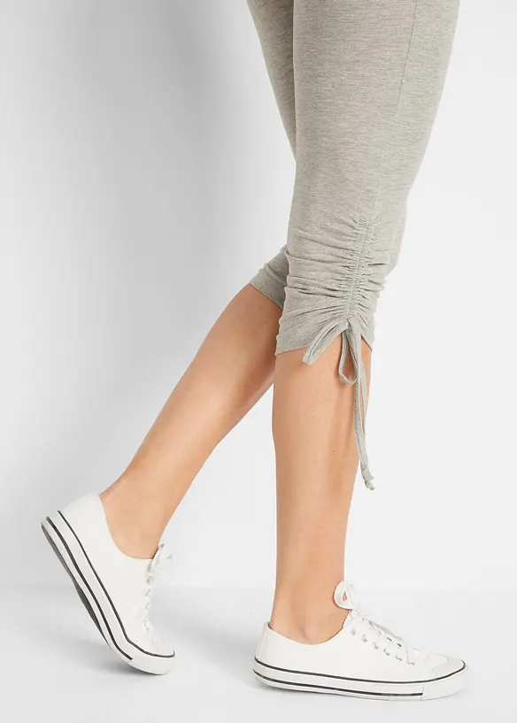 Capri legging met plooitjes (set van 2), bonprix