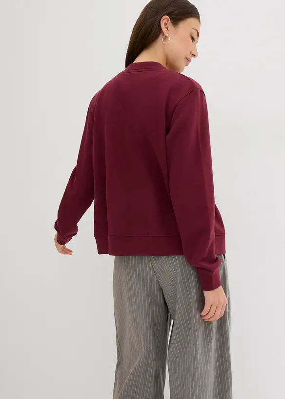 Sweat bomber met een knoopsluiting, bonprix