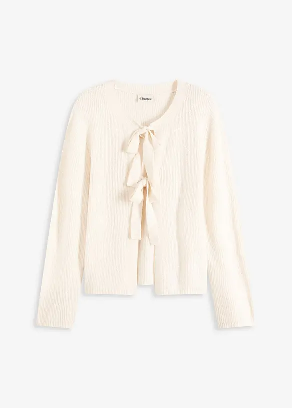 Fijngebreid vest in een katoenmix, bonprix
