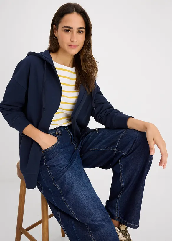 Lang sweatvest, bonprix