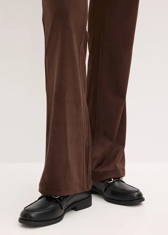 Flared broek van imitatiesuède, bonprix