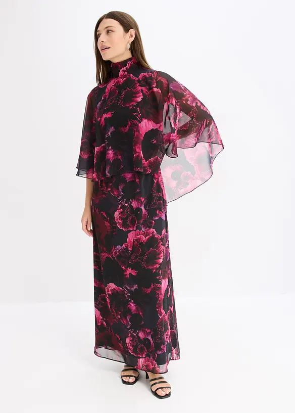 Maxi jurk van fijne chiffon, bonprix