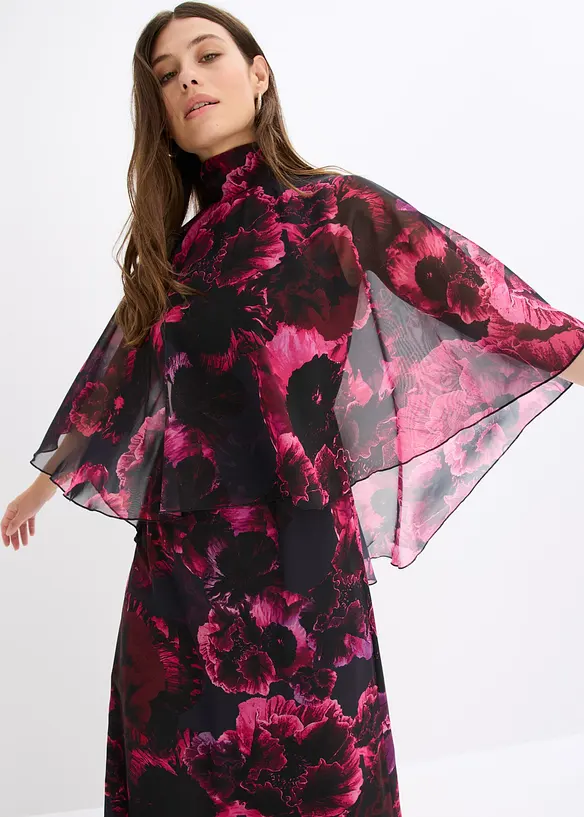 Maxi jurk van fijne chiffon, bonprix