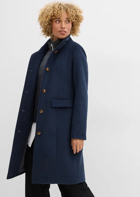 Lange winterjas in layerlook, bonprix