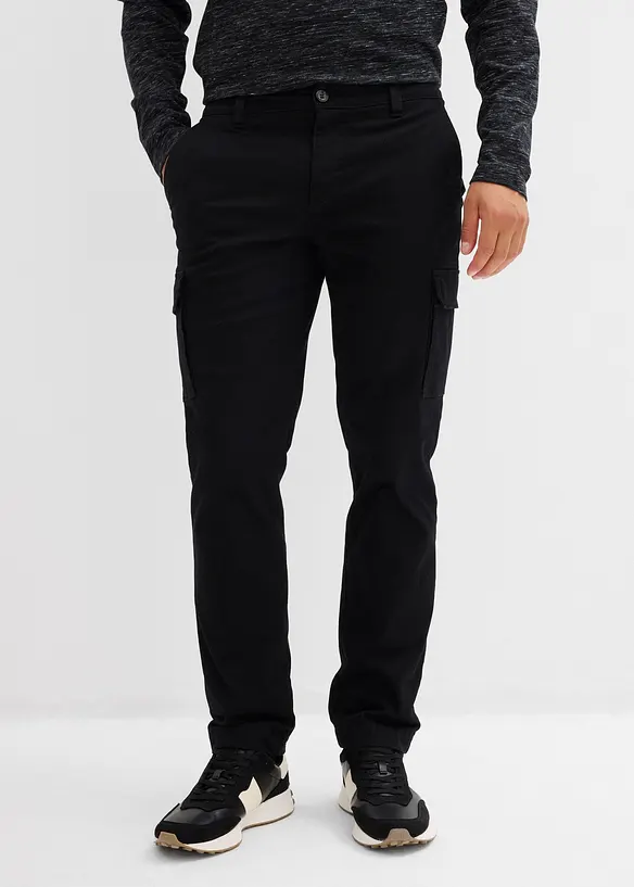 Regular fit stretch cargo thermobroek, straight, bonprix