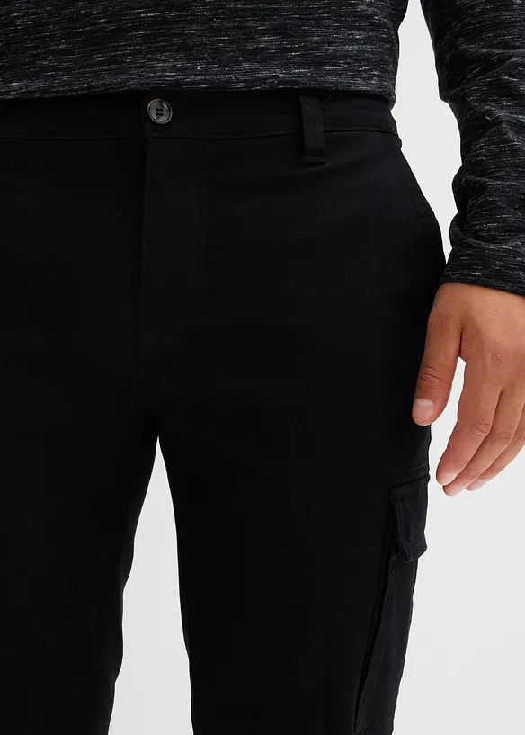 Regular fit stretch cargo thermobroek, straight, bonprix