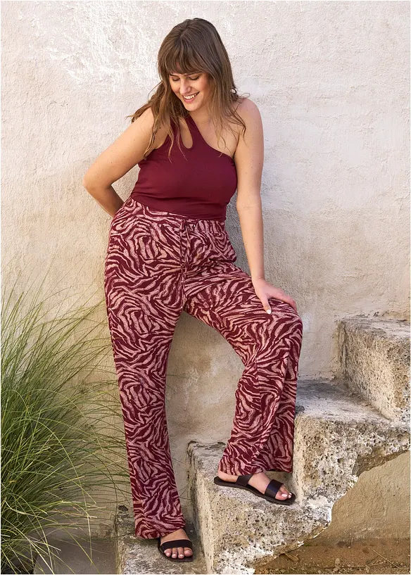 Jersey broek van soepele viscose, bonprix