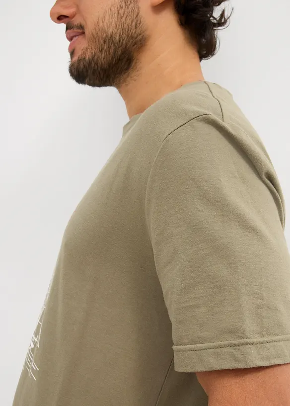 T-shirt (set van 2) van puur biologisch katoen, bonprix