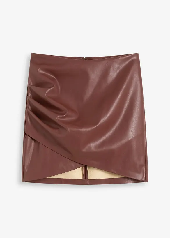 Korte imitatieleren rok, bonprix