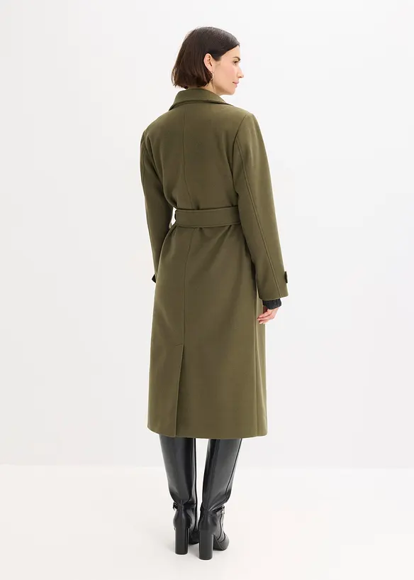 Lange jas in wollen look, bonprix