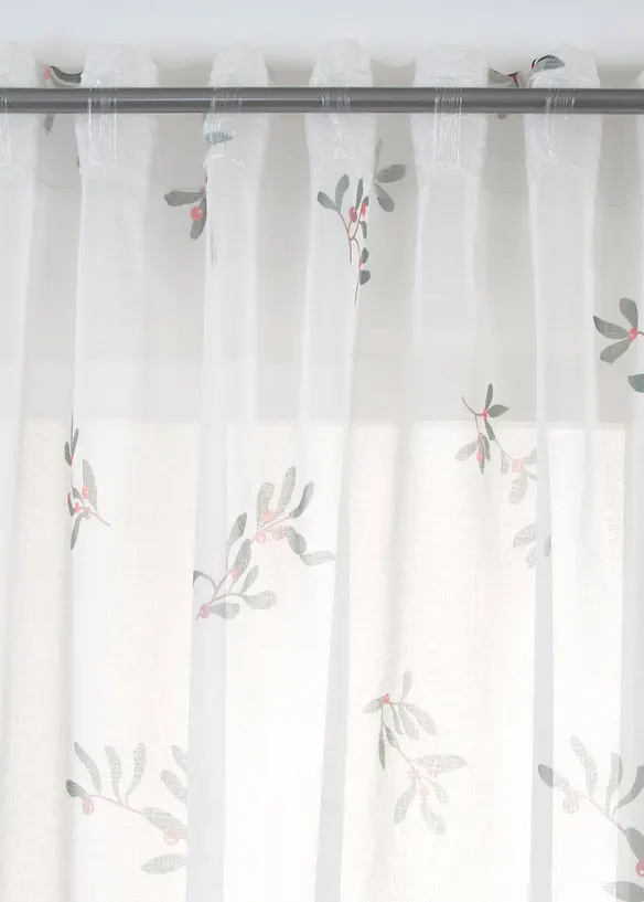Gordijn met mistletoetakken print (1 stuk), bonprix