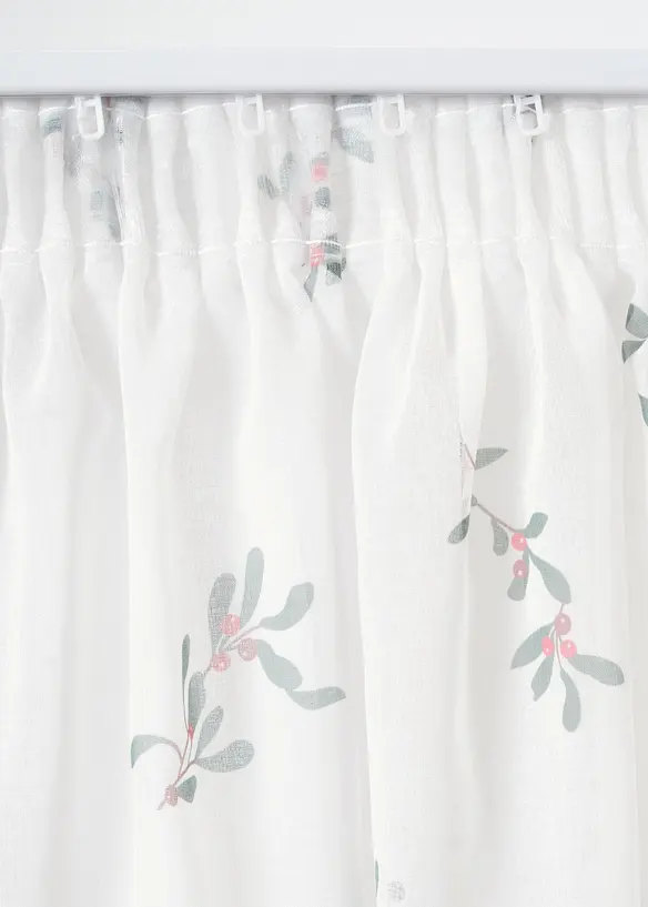 Gordijn met mistletoetakken print (1 stuk), bonprix
