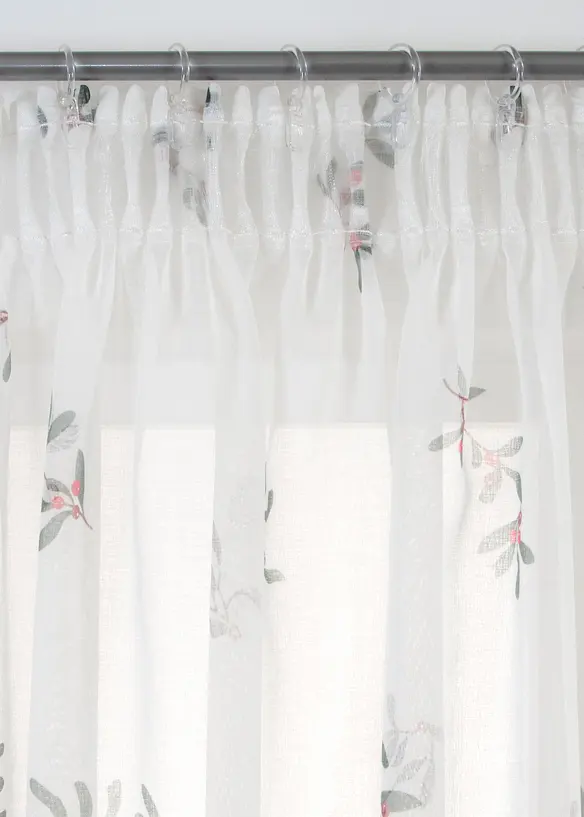 Gordijn met mistletoetakken print (1 stuk), bonprix